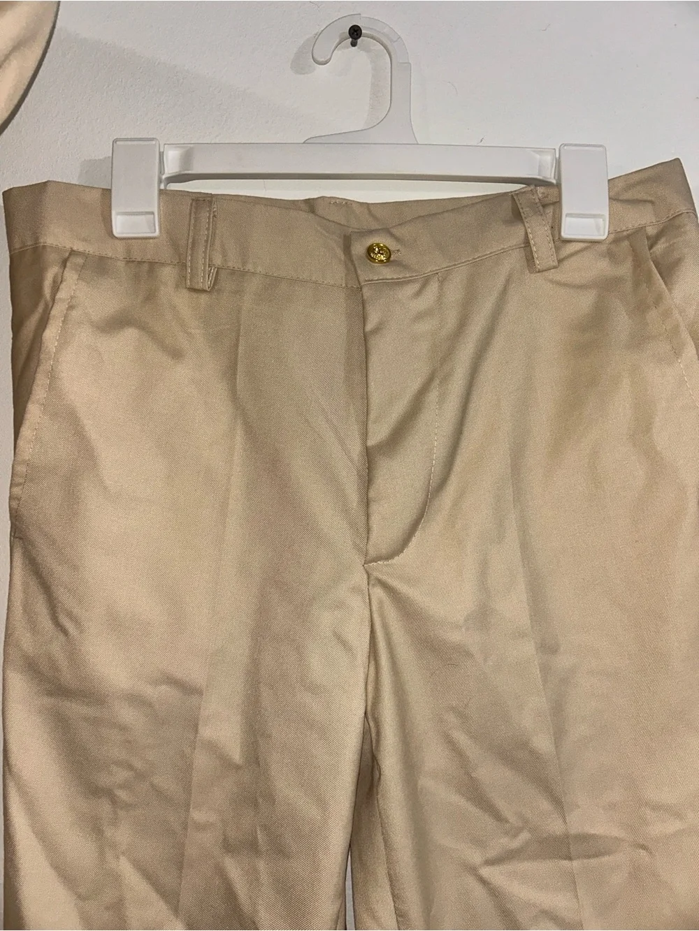 Men's Double-Breasted Cream Suit with Gold Buttons